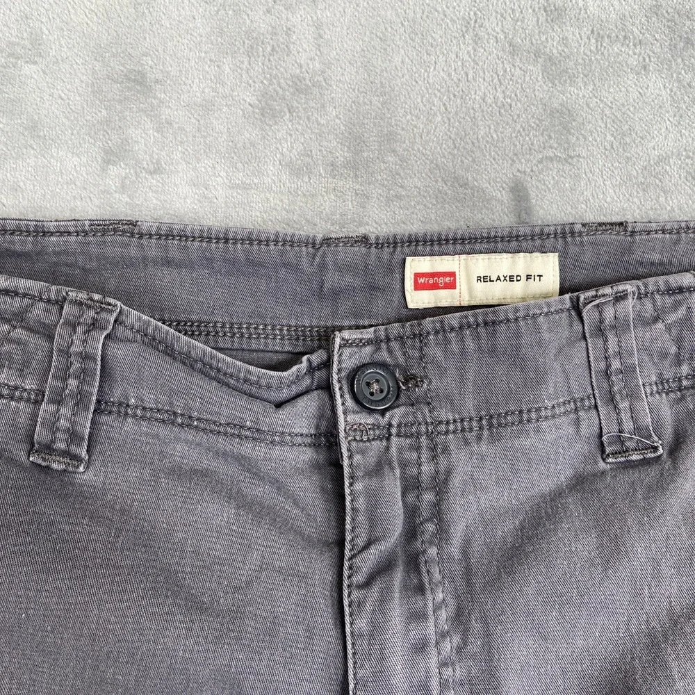Wrangler Relaxed Fit‎ Cargo Pants Men's Size 34x34 Gray Work Pants